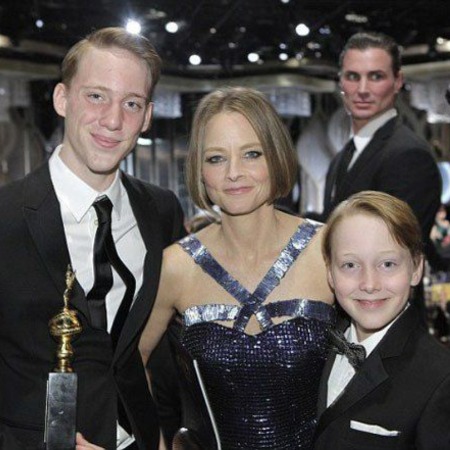 Jodie Foster with Charles Bernard Foster and Kit Bernard Foster.